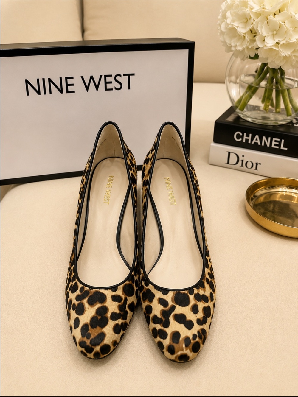Nine West Leopard-Print Wedge Heels NWOT Size 9 Women’s